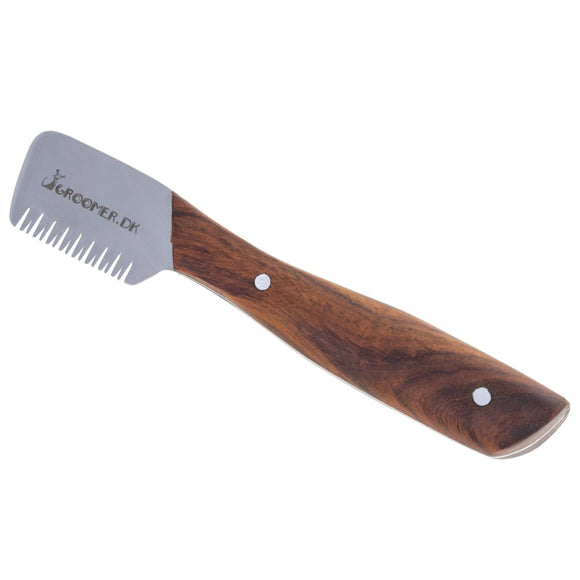 Groomer.dk Danish Classic Trimming Knife – Fine Blade with Wooden Handle, Precision Finish