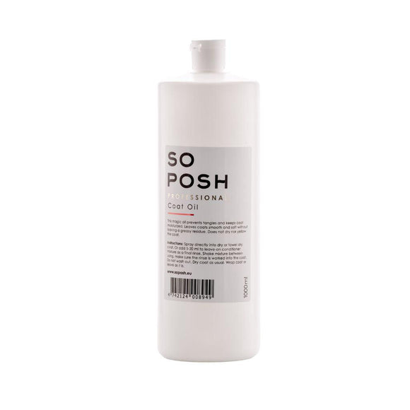 So Posh Coat Oil – Lightweight Conditioning Formula, Eases Combing for Long and Curly Coats, 1L