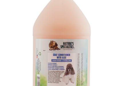 Nature's Specialties Coat Conditioner with Aloe – Concentrated Formula, 1:32 Dilution, 3.8L Bottle
