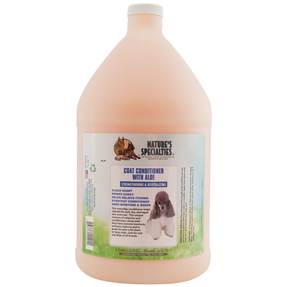 Nature's Specialties Coat Conditioner with Aloe – Concentrated Formula, 1:32 Dilution, 3.8L Bottle