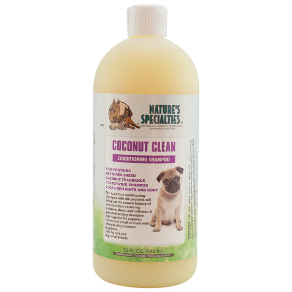 Nature's Specialties Coconut Clean Shampoo – Silk-Infused Concentrate, 1:16 Dilution, 946ml