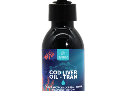 Pokusa Cod Liver Oil – Pure Norwegian Formula, 100ml, Supports Healthy Skin and Coat