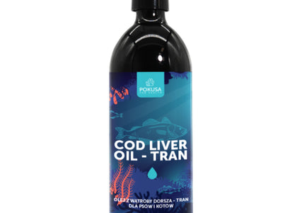 Pokusa Cod Liver Oil – Pure Norwegian Formula, 500ml, Supports Healthy Skin and Coat