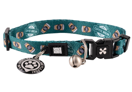 Max&Molly GOTCHA! Smart ID Cat Collar Coffee Break – Colorful Adjustable Collar with Smart Tag