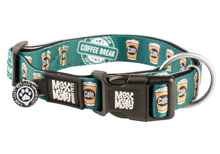 Max&Molly GOTCHA! Smart ID Coffee Break Collar – Medium, Durable Nylon with Smart Tag