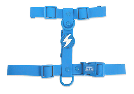 Dashi Colorflex Back Harness Blue – Adjustable Waterproof Dog Harness, Medium Size, Durable Design