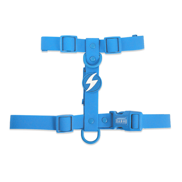 Dashi Colorflex Back Harness Blue – Adjustable Waterproof Dog Harness, Medium Size, Durable Design
