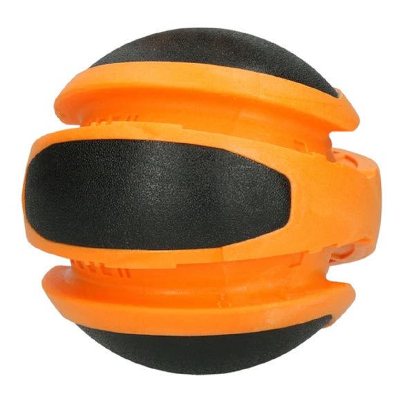 Dog Comets Sun Ball 14cm – Large Durable Orange Toy with Grooved Texture