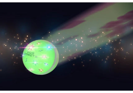 Dog Comets Helix Interactive Ball 8cm – Light-Up, Sound-Emitting, Durable Orange Toy