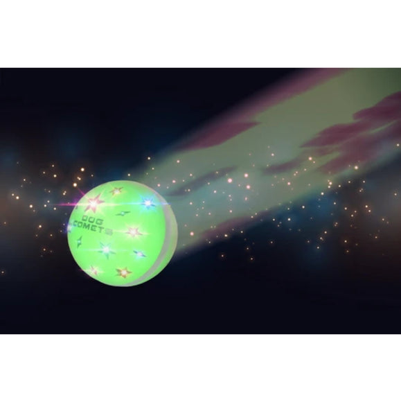 Dog Comets Helix Interactive Ball 8cm – Light-Up, Sound-Emitting, Durable Orange Toy