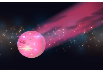 Dog Comets Helix Interactive Ball 8cm – Light-Up, Sound-Emitting, Durable Orange Toy