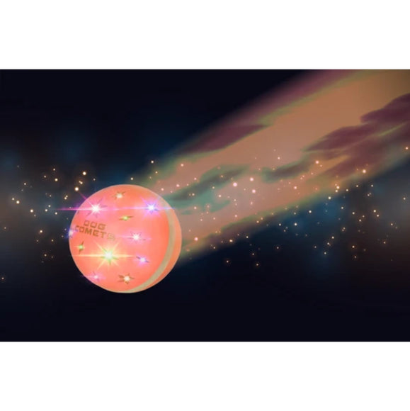 Dog Comets Helix Interactive Ball 8cm – Light-Up, Sound-Emitting, Durable Orange Toy