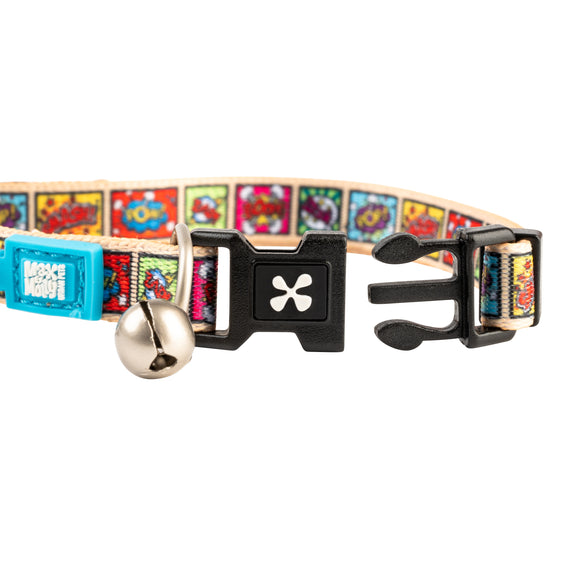 Max&Molly GOTCHA! Smart ID Cat Collar Comic – Colorful Adjustable Collar with Smart Tag Technology