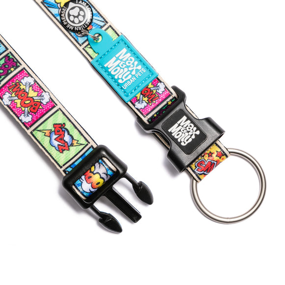 Max&Molly GOTCHA! Smart ID Comic Collar – Medium, Durable Adjustable Design with Smart Tag