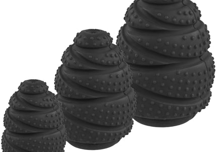 Flamingo Kongo Roller Chew Toy – Large Black Durable Treat-Dispensing Dog Toy