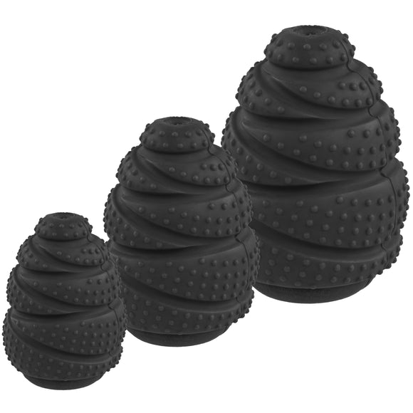 Flamingo Kongo Roller Chew Toy – Large Black Durable Treat-Dispensing Dog Toy