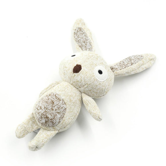 Record Cotton Rabbit Dog Toy – Soft 30cm Plush with Squeaker, Durable Cotton Design