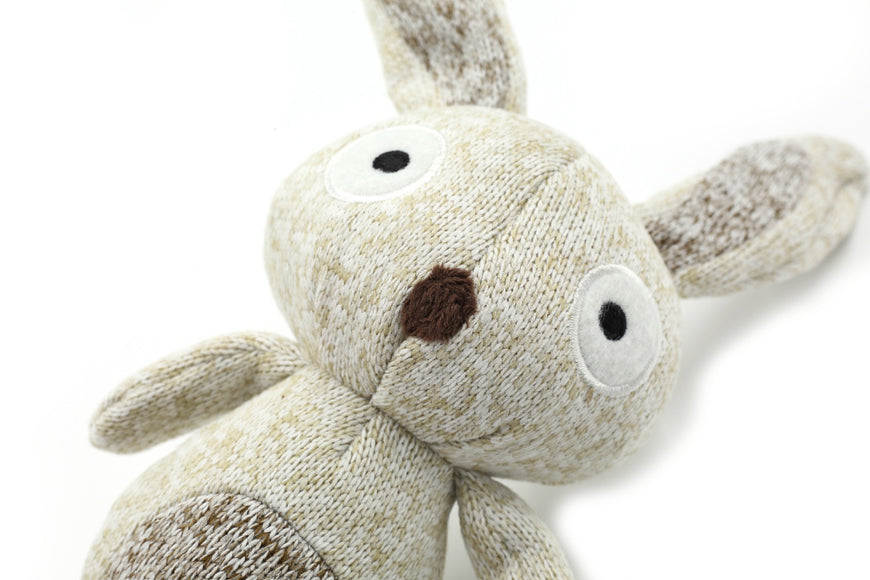 Record Cotton Rabbit Dog Toy – Soft 30cm Plush with Squeaker, Durable Cotton Design