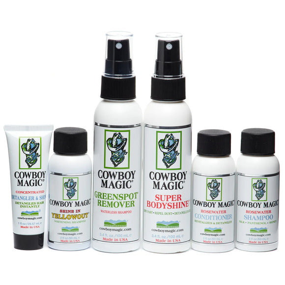 Cowboy Magic Grooming Kit – Complete Coat Care Set with Shampoo, Conditioner, and Shine Enhancer