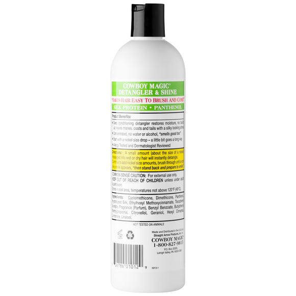 Cowboy Magic Detangler & Shine – Strong Detangling and Shine Formula, 473ml Bottle