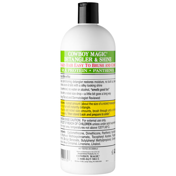 Cowboy Magic Detangler & Shine – Strong Detangling and Shine Formula, 946ml Bottle