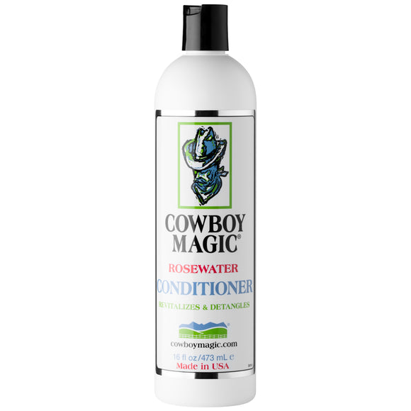 Cowboy Magic Rosewater Conditioner – Moisturizing Detangler with Silk Proteins, 473ml Bottle
