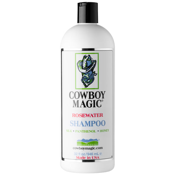 Cowboy Magic Rosewater Shampoo – Gentle Universal Cleanser, Moisturizing Formula, 946ml