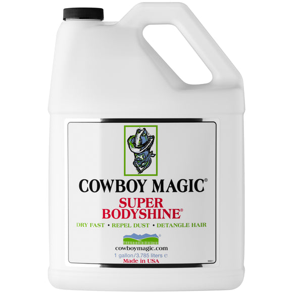 Cowboy Magic Super Bodyshine Glossy Coat Conditioner – Dust-Repellent Shine Formula, 3.8L