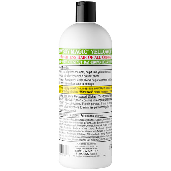Cowboy Magic Shine In Yellowout Whitening Shampoo – Color-Enhancing Formula, Eliminates Yellow Tones, 946ml