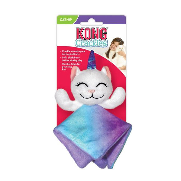 KONG Crackles Caticorn Cat Toy – Plush Catnip-Filled Rustling Companion, Soft and Engaging