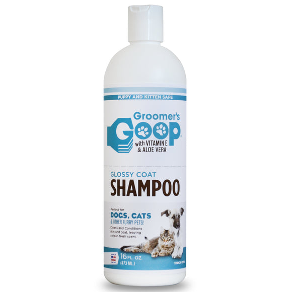 Groomer's Goop Glossy Coat Shampoo – Deep Cleansing Formula for Oily Coats, 473ml
