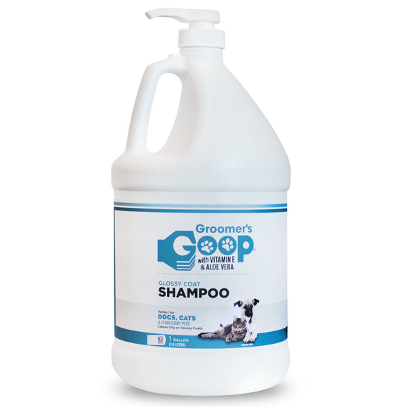 Groomer's Goop Glossy Coat Shampoo 3.8L – Deep Cleansing Formula for Oily Coats, Shine Enhancing