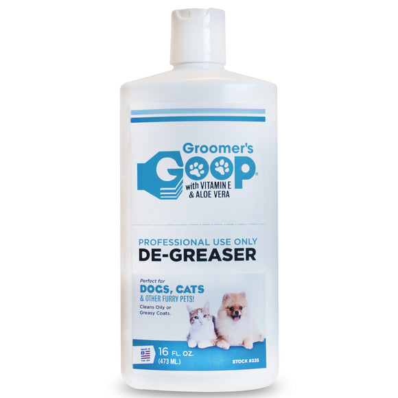 Groomer's Goop De-Greaser Liquid – Powerful Stain and Odor Remover for Fur, 473ml