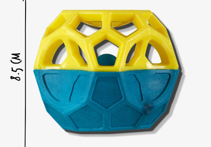 Nuzzle Puzzle Cube 8.5cm – Bouncing Floating Treat Toy with Squeaker, Engaging Design