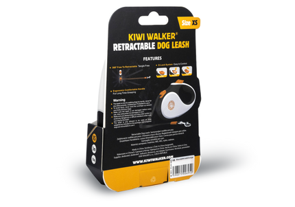 Kiwi Walker Retractable Dog Leash – Automatic 3m Tape, XS Size, Black, Lightweight Design