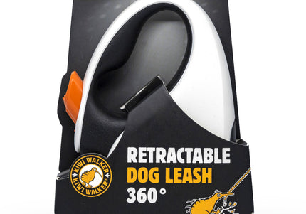 Kiwi Walker Retractable Dog Leash – Automatic 3m Tape, XS Size, Black, Lightweight Design