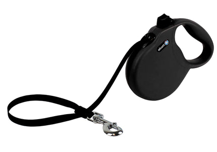 Alcott Wanderer Retractable Leash 5m Black – Compact Tangle-Free Design, Small Size