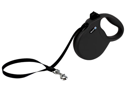 Alcott Wanderer Retractable Leash 5m Black – Compact Tangle-Free Design, Small Size
