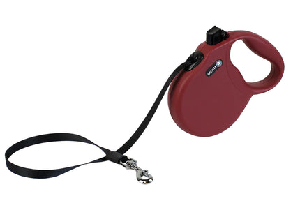 Alcott Wanderer Retractable Leash 5m Red – Automatic Tangle-Free Design, Small Size