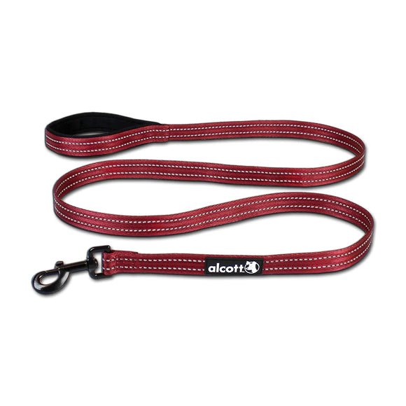 Alcott Adventure Leash 180cm Red – Reflective Tape, Large Size, Durable Design