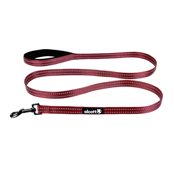 Alcott Adventure Leash 180cm Red – Reflective Tape, Lightweight and Durable Design