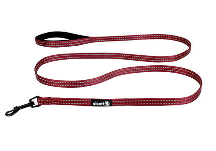 Alcott Adventure Leash 180cm Red – Reflective Tape, Lightweight and Durable Design