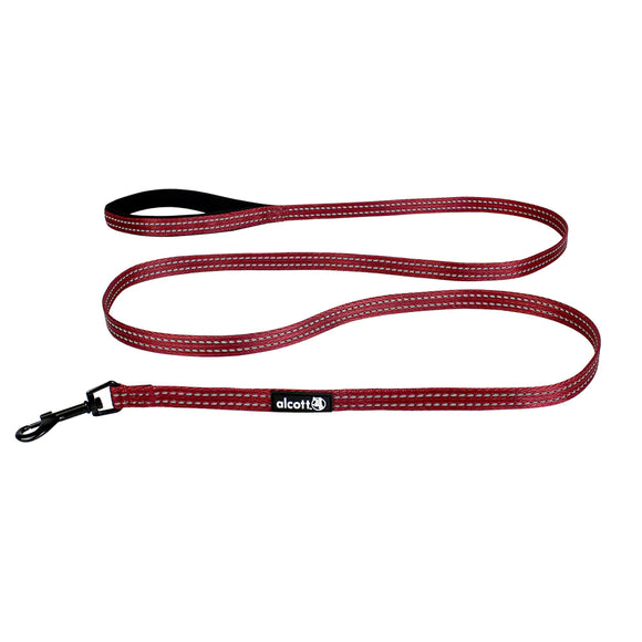 Alcott Adventure Leash 180cm Red – Reflective Tape, Lightweight and Durable Design
