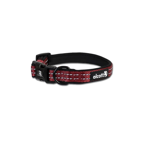 Alcott Adventure Collar Red – Reflective Adjustable Collar, Medium Size, Durable Design