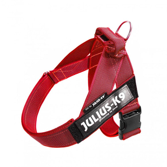 Julius-K9 IDC Color&Gray Belt Harness Red – Adjustable Mini-Mini Size, Durable Design