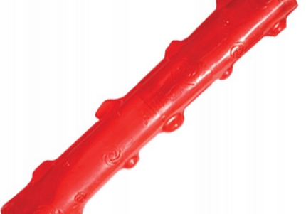 KONG Squeezz Stick Medium – Durable Red Rubber Toy with Squeaker, 17.8cm
