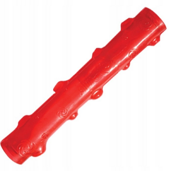 KONG Squeezz Stick Medium – Durable Red Rubber Toy with Squeaker, 17.8cm