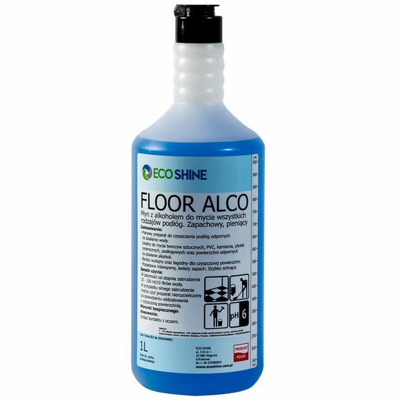 Eco Shine Floor Alco 1L – Universal Scented Highly Foaming Alcohol Floor Cleaner
