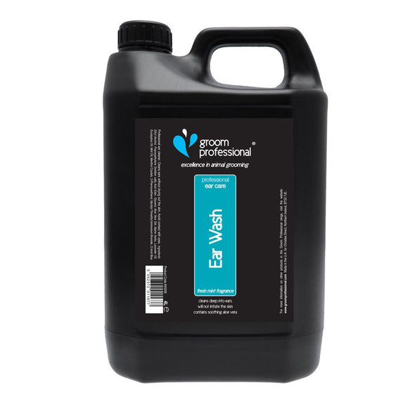 Groom Professional Ear Wash – Gentle Liquid Cleanser, Large 4L Bottle, Fast-Acting Formula