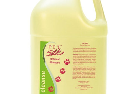Pet Silk Oatmeal Shampoo – Concentrated 1:16 Formula, Soothing Care for Dry Sensitive Skin, 3.8L